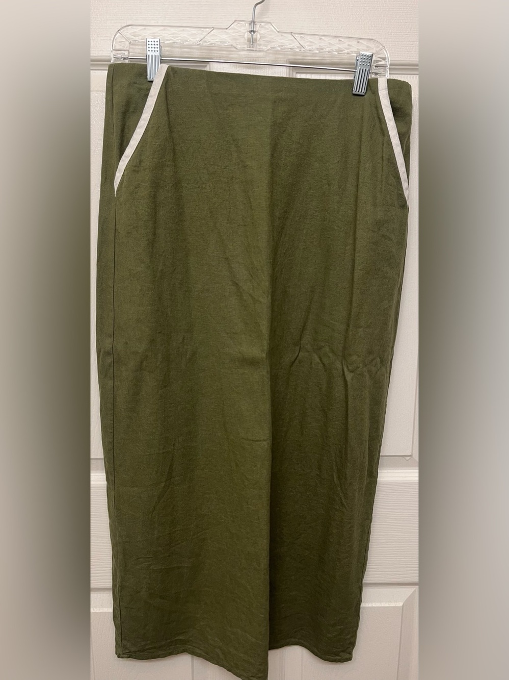 House of Harlow Linen Blend Maxi Pencil Skirt